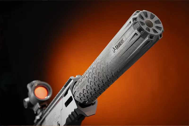 Taurus TTX9 suppressor mounted on a pistol